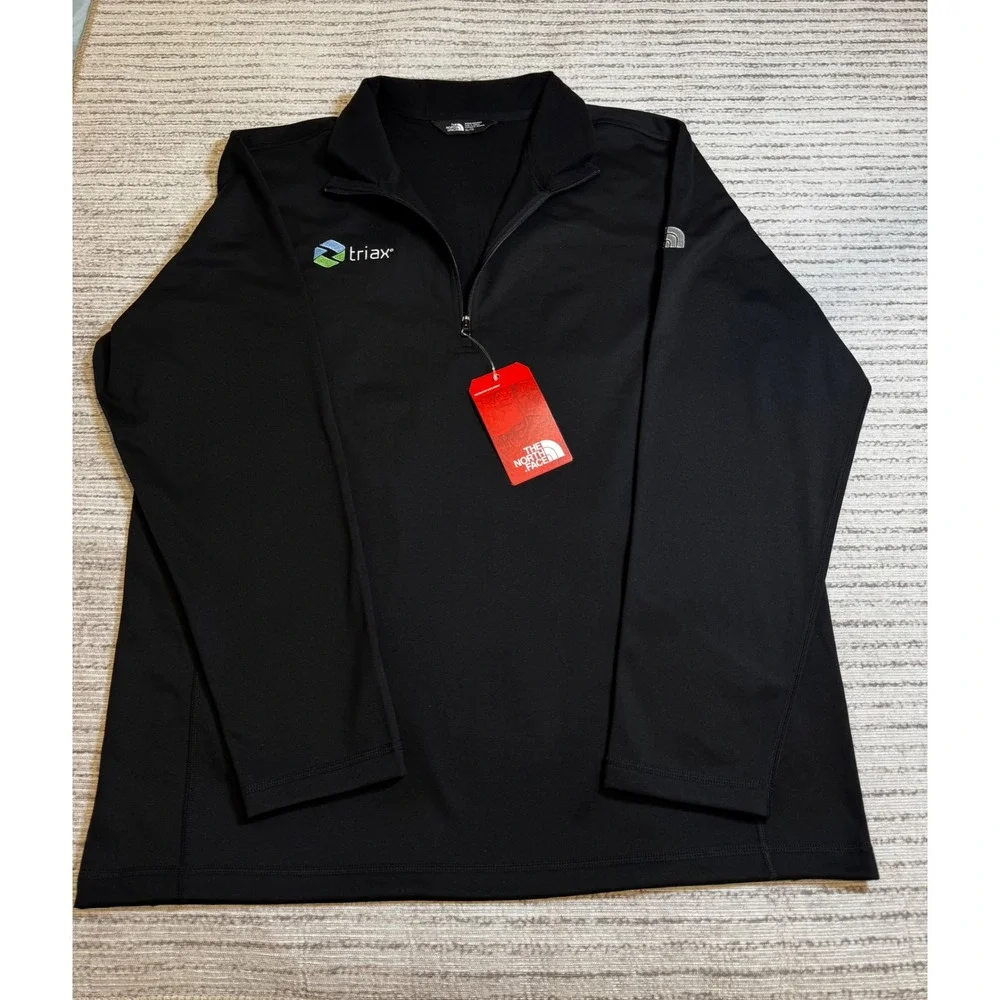 The‎ North Face Mens Tech 1/4 Zip Pullover Black Triax Logo XL NWT